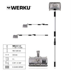DISPENSADOR APLICADOR DE GESSO EXTENSIVEL 250MM 980-1600MM WK602140